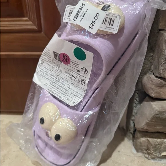 Purple Cartoon Eye Slippers - Picture 2 of 2